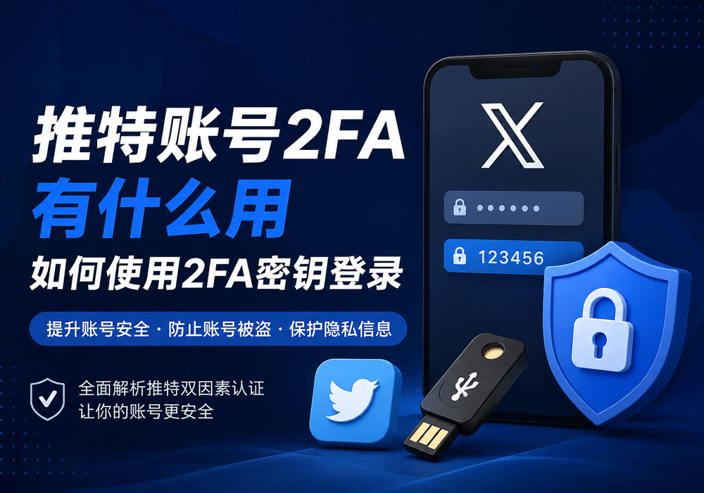 推特账号2FA有什么用，如何使用2FA密钥登录